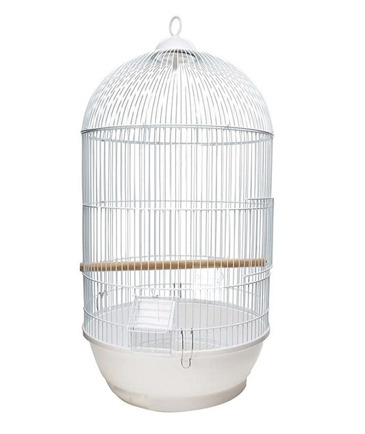 Jaula cilíndrica para loros
