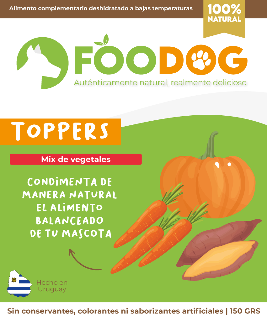 Alimento deshidratado Toppers vegetales 150g