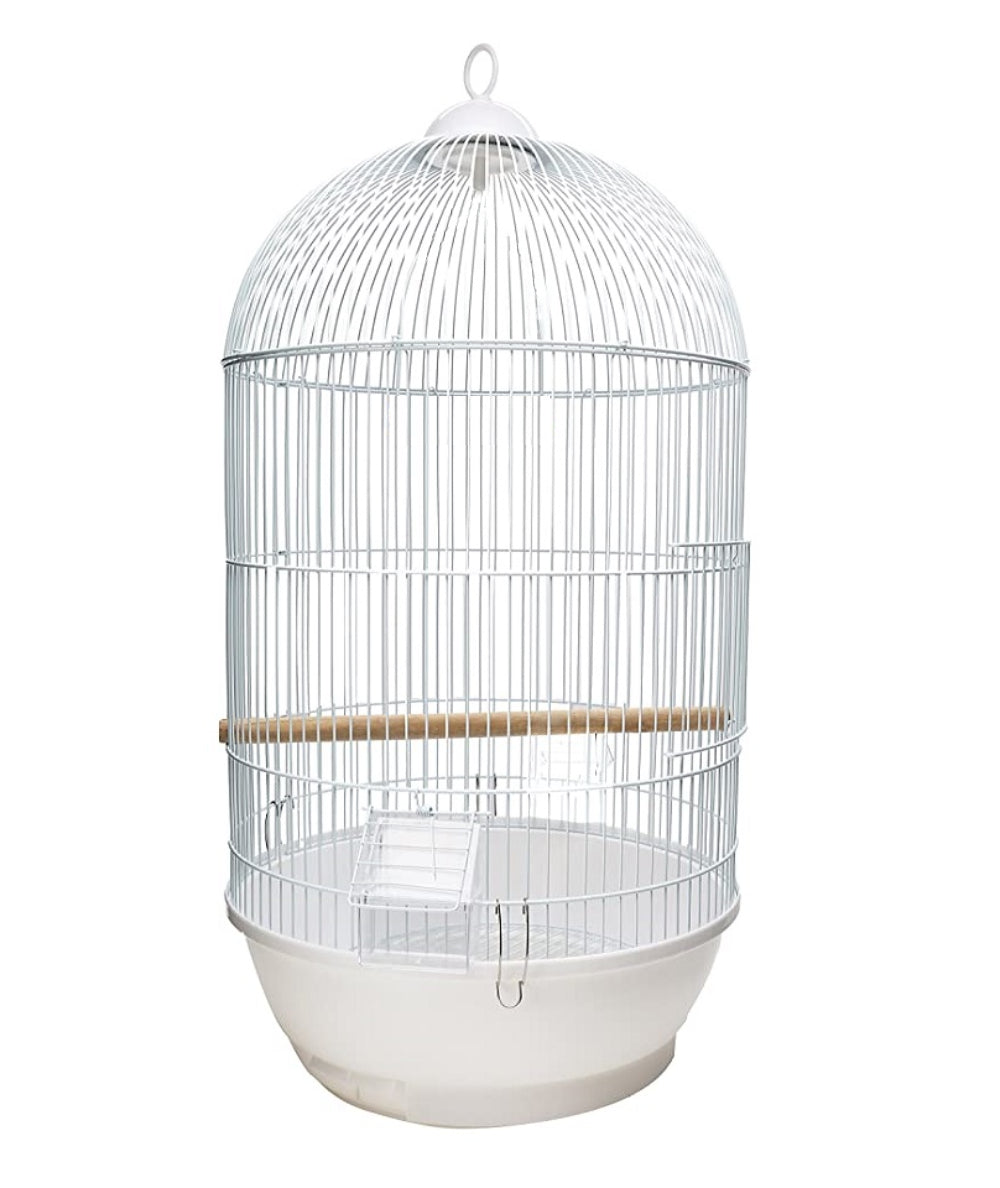 Jaula cilíndrica para loros