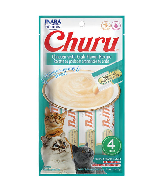 Churu Pollo y cangrejo x 4 uni Snack para gatos