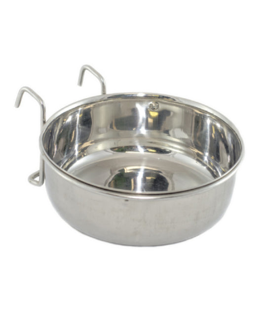 Comedero de acero inoxidable para aves