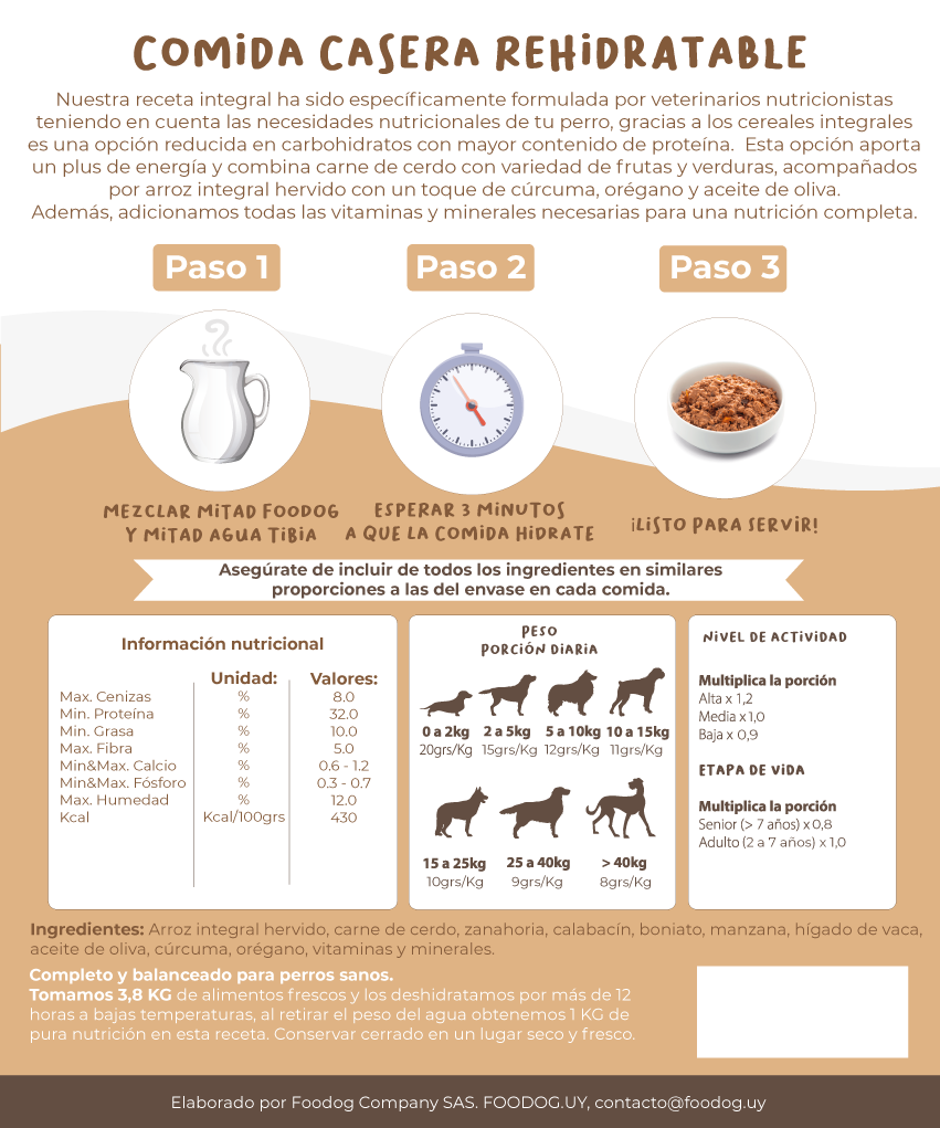 Alimento deshidratado Integral 300g