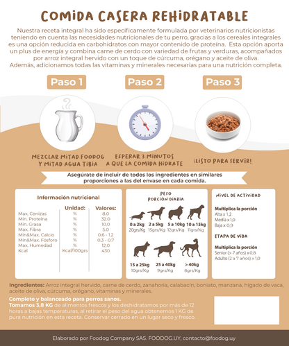 Alimento deshidratado Integral 300g