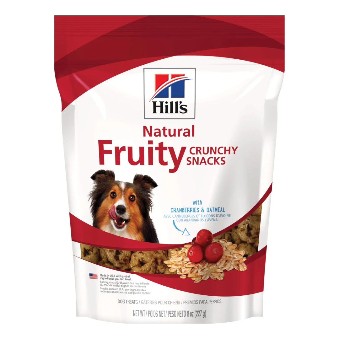 Snacks crujientes de frutas con arándanos y avena para perros