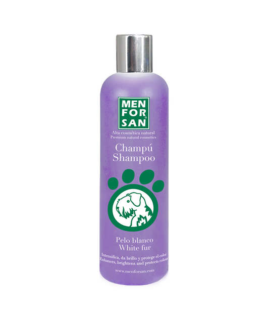 Champú para perros de pelo blanco