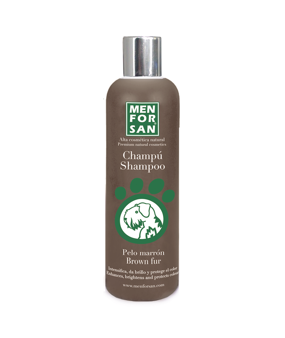 Champú para perros de pelo marrón