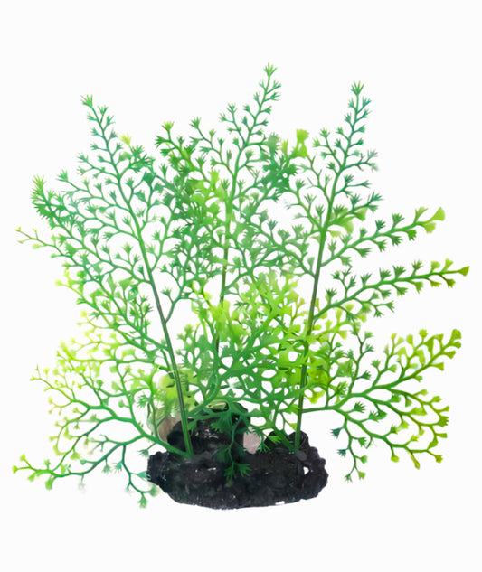 Decoración de Planta Artificial en Roca para Acuarios
