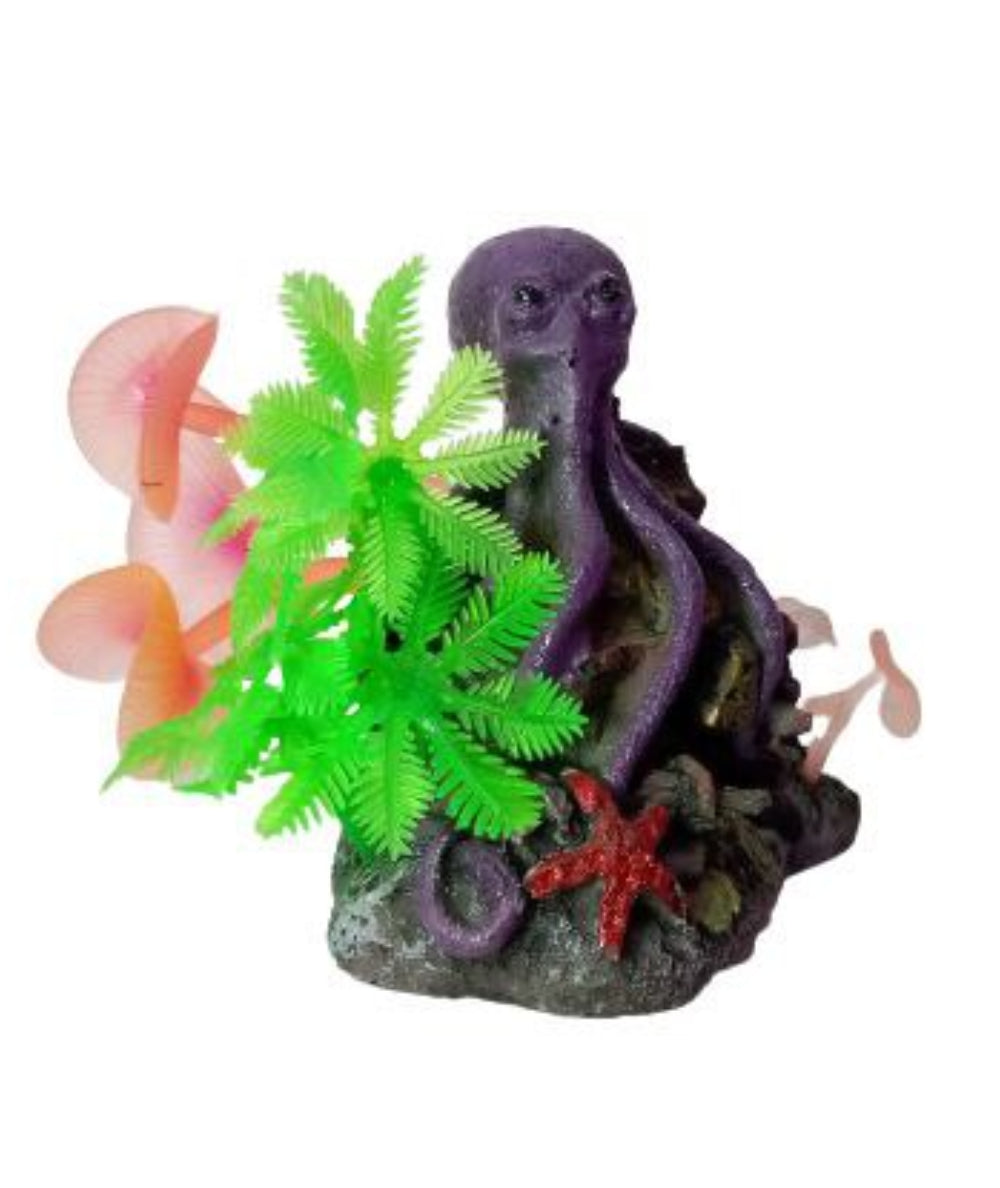 Decoración Pulpo y Corales para Acuario
