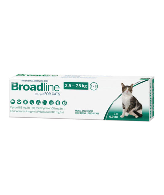 Antipulgas Broadline Gatos 2,5 - 7,5 kg